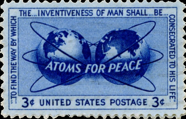 Atoms for Peace commemorative postage stamp